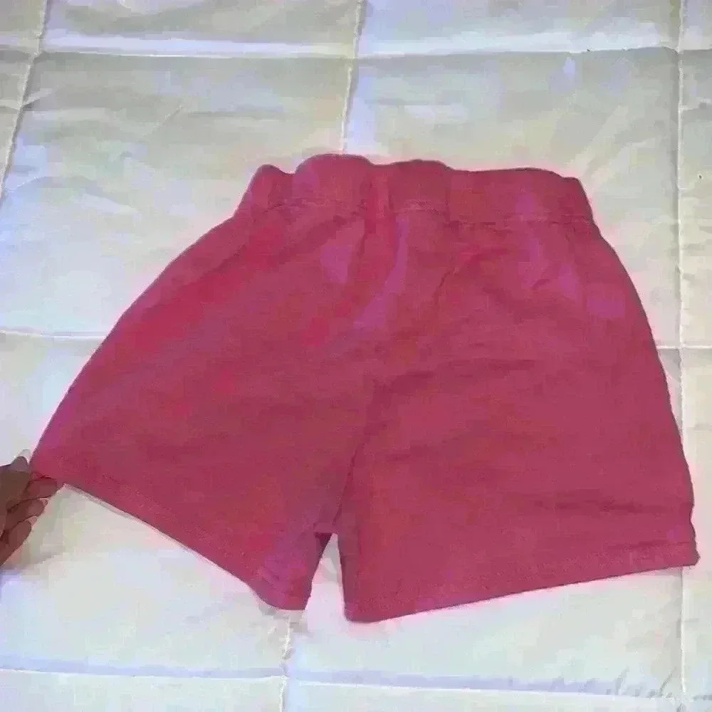 pink sparkle girl shorts size 10/12 - Picture 3 of 4